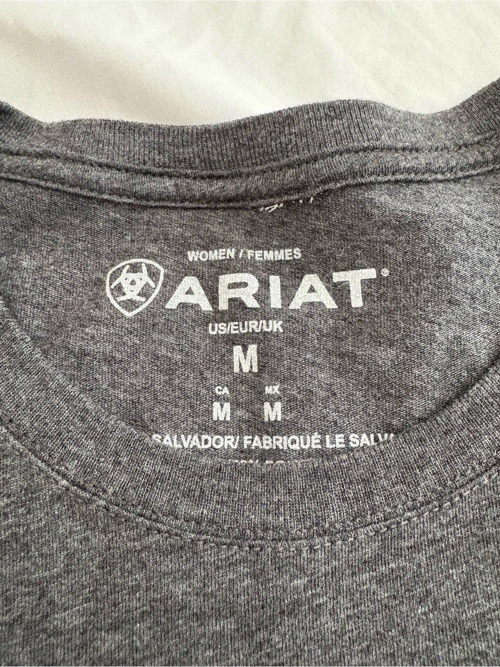 Ariat Gray Cow Print Logo Tee | Women's Size: Medium - Picture 3 of 3